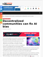 Decentralized communities can fix AI bias - The Crypto News Wire