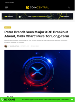 Peter Brandt Sees Major XRP Breakout Ahead, Calls Chart ‘Pure’ for Long-Term - CoinCentral