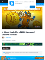 Is Bitcoin Headed for a $250K Supercycle? ChatGPT Thinks So
