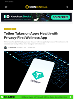 Tether Takes on Apple Health with Privacy-First Wellness App - CoinCentral