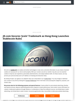 JD.com Secures 'Jcoin' Trademark as Hong Kong Launches Stablecoin Rules - Brave New Coin
