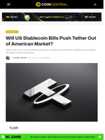 Will US Stablecoin Bills Push Tether Out of American Market? - CoinCentral