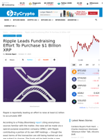 Ripple Leads Fundraising Effort To Purchase $1 Billion XRP ⋆ ZyCrypto