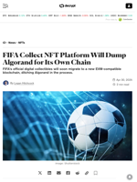 FIFA Collect NFT Platform Will Dump Algorand for Its Own Chain - Decrypt