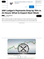 XRP Ledger's Payments Drop by 70% in 24 Hours: What to Expect Next Week - U.Today