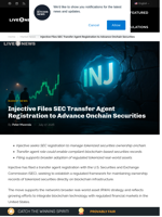 Injective Files SEC Registration for Onchain RWA.