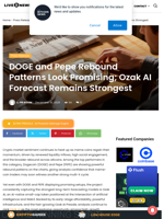 DOGE and Pepe Rebound Patterns Look Promising; Ozak AI Forecast Remains Strongest | Live Bitcoin News