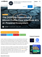 The 2025 Flip Opportunity: Bitcoin Profits Flow Into Ozak AI’s AI-Powered Ecosystem | Live Bitcoin News