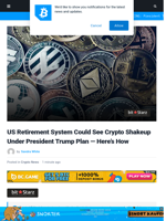 US Retirement System Could See Crypto Shakeup Under President Trump Plan — Here's How | Bitcoinist.com
