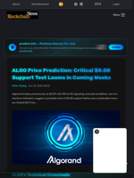 ALGO Price Prediction: Critical $0.08 Support Test Looms in Coming Weeks - Blockchain.News