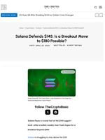 Solana Defends $145: Is a Breakout Move to $180 Possible?