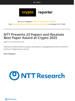 NTT Presents 23 Papers and Receives Best Paper Award at Crypto 2025