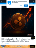 XRP Price Struggles Below $3 as Futures Interest Drops and Whales Dump 440 Million Tokens | Bitcoinist.com