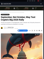 September, Not October, May Test Crypto’s Big 2026 Rally - DailyCoin