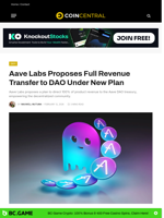 Aave Labs Proposes Full Revenue Transfer to DAO Under New Plan - CoinCentral