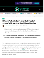 Bitcoin’s Rally Isn’t the Bull Market