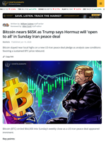 Bitcoin Price Bull Setup 'Finally Happening' as Iran Deal Keeps BTC Above $64,000