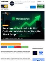 Benchmark Maintains Bullish Outlook on Metaplanet Despite Stock Drop | Live Bitcoin News