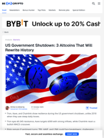 3 Altcoins To Watch As The US Government Shutdown Begins