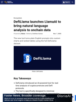 DefiLlama launches LlamaAI to bring natural language analysis to onchain data