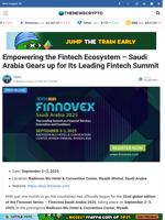Empowering the Fintech Ecosystem – Saudi Arabia Gears up for Its Leading Fintech Summit