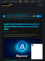 ALGO Price Prediction: Bulls Need $0.12 Reclaim Within 72 Hours or Face $0.09 Slide - Blockchain.News