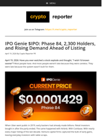 IPO Genie $IPO: Phase 84, 2,300 Holders, and Rising Demand Ahead of Listing