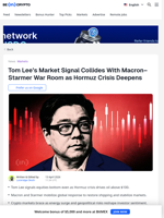 Tom Lee vs Macron–Starmer: Markets Ignore a Brewing Oil Shock