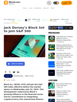 Jack Dorsey’s Block Set to Join S&P 500 – News Bytes Bitcoin News