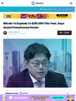 Bitcoin To Explode To $210,000 In 2025: Quant Powerhouse Presto