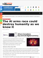 The AI arms race could destroy humanity as we know it - The Crypto News Wire