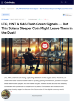 LTC, HNT & KAS Flash Green Signals — But This Solana Sleeper Coin Might Leave Them in the Dust!