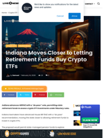 Indiana Advances Bill Allowing Crypto ETFs Funds