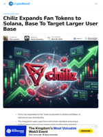Chiliz Expands Fan Tokens to Solana, Base For More Users