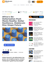 Africa's De-Dollarization Push Meets Reality: Dollar Resilience, Stablecoin Rise Shape Future – Interview Bitcoin News