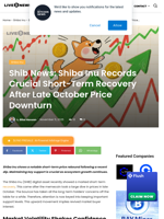 Shib News: Shiba Inu Records Crucial Short-Term Recovery After Late October Price Downturn | Live Bitcoin News