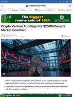 Crypto Venture Funding Hits $258M Despite Market Downturn