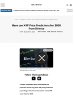Here are XRP Price Predictions for 2030 from Bitwise