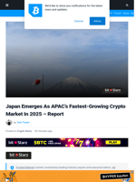 Japan Emerges As APAC’s Fastest-Growing Crypto Market In 2025 - Report | Bitcoinist.com
