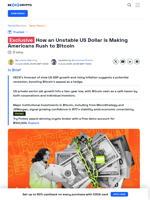 How a Dropping US Dollar Price is Driving Americans to Bitcoin