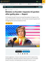 Bitzlato Co-Founder Requests Pardon From Donald Trump After Guilty Plea: Report