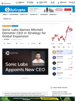 Sonic Labs Names Mitchell Demeter CEO in Strategy for Global Expansion