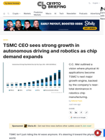 TSMC CEO sees strong growth in autonomous driving and robotics as chip demand expands