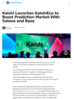 Kalshi Launches KalshiEco to Boost Prediction Market With Solana and Base - CryptoNewsZ