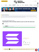 Hyperliquid's HYPE overtakes Solana in price as SOL hits 2023 lows