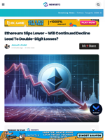 Ethereum Slips Lower – Will Continued Decline Lead To Double-Digit Losses?