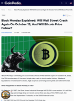 Black Monday Explained: Will Wall Street Crash Again On October 19, And Will Bitcoin Price Follow?