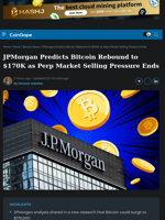 JPMorgan Predicts Bitcoin Rebound to $170K as Perp Market Selling Pressure Ends