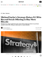  Michael Saylor raises record $2.5B to buy more Bitcoin.