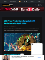 UNI Price Prediction: Targets $4.17 Resistance by April 2026 - Blockchain.News